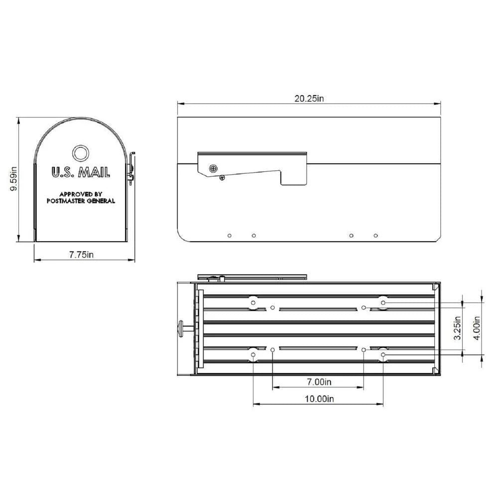 Amerikaanse brievenbus / US mailbox Tuff Wit