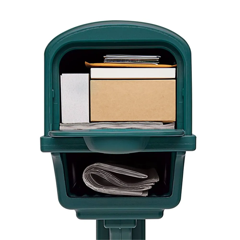 Amerikaanse brievenbus / US mailbox Gentry met paal (Groen, kunststof)