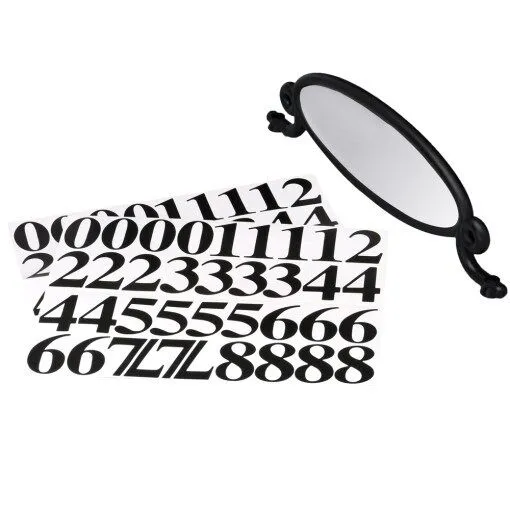 Letterbox address plate / Black