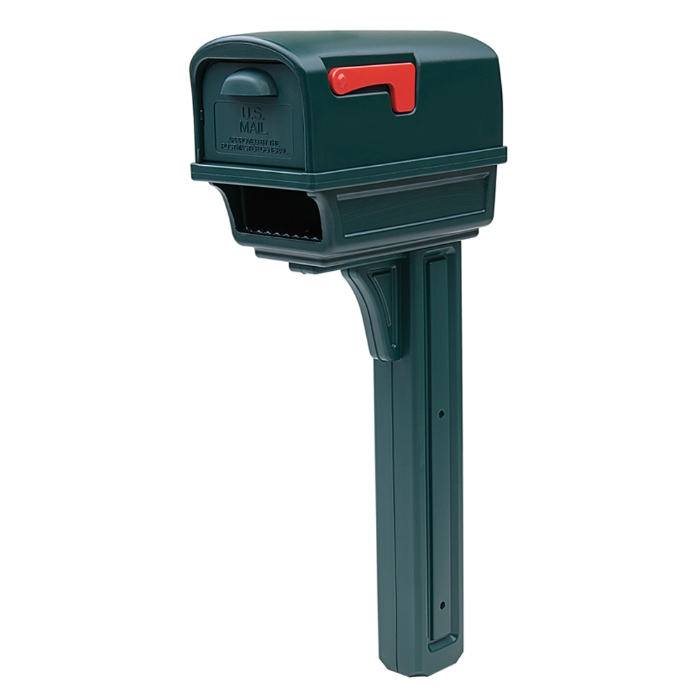 Amerikaanse brievenbus / US mailbox Gentry met paal (Groen, kunststof)
