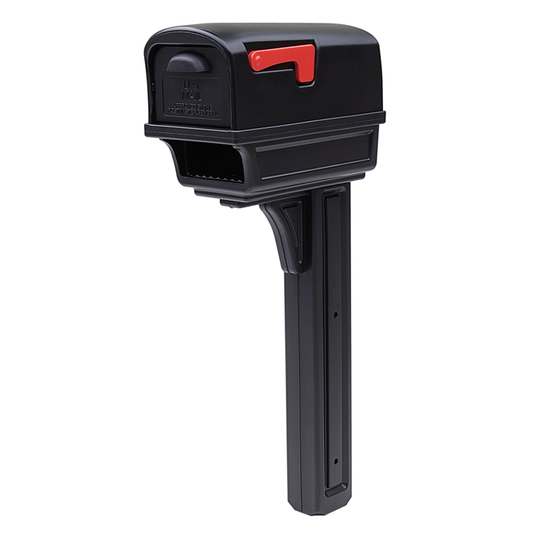 Boîte aux lettres US Mailbox Elite avec poteau (noir, lot)